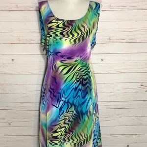 Abstract Printed Ankle Length Dress